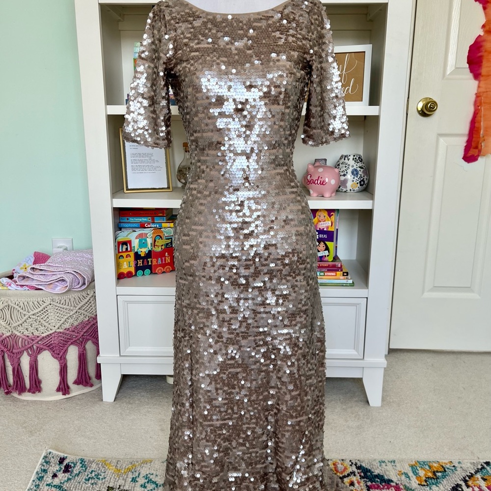 BCBG Backless Sequin Dress - Picture 2 of 7